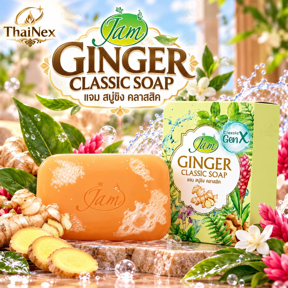 Jam Soap Ginger Classic Soap 120g × 4 Bars