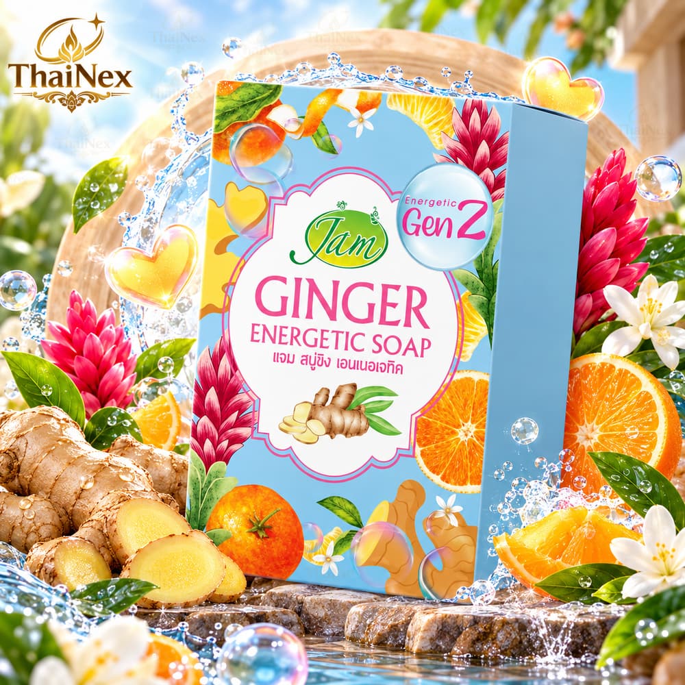 Jam Soap Ginger Energetic Soap 120g × 4 Bars