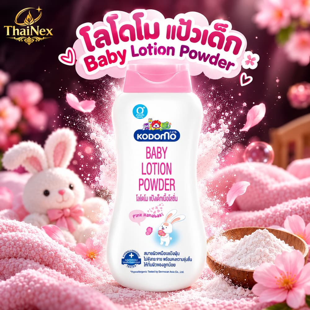 Kodomo Baby Lotion Powder Pink Hanabaki 400ml