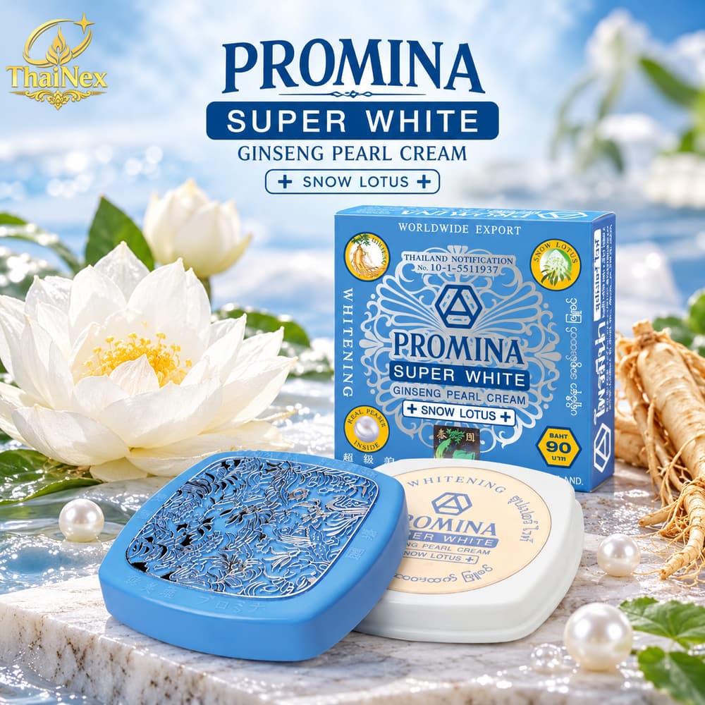 Promina Super White Ginseng Pearl Cream + Snow Lotus