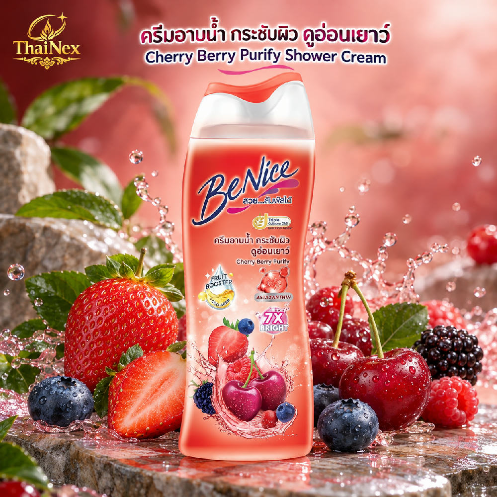 BENICE Shower Cream Cherry Berry 170 ML