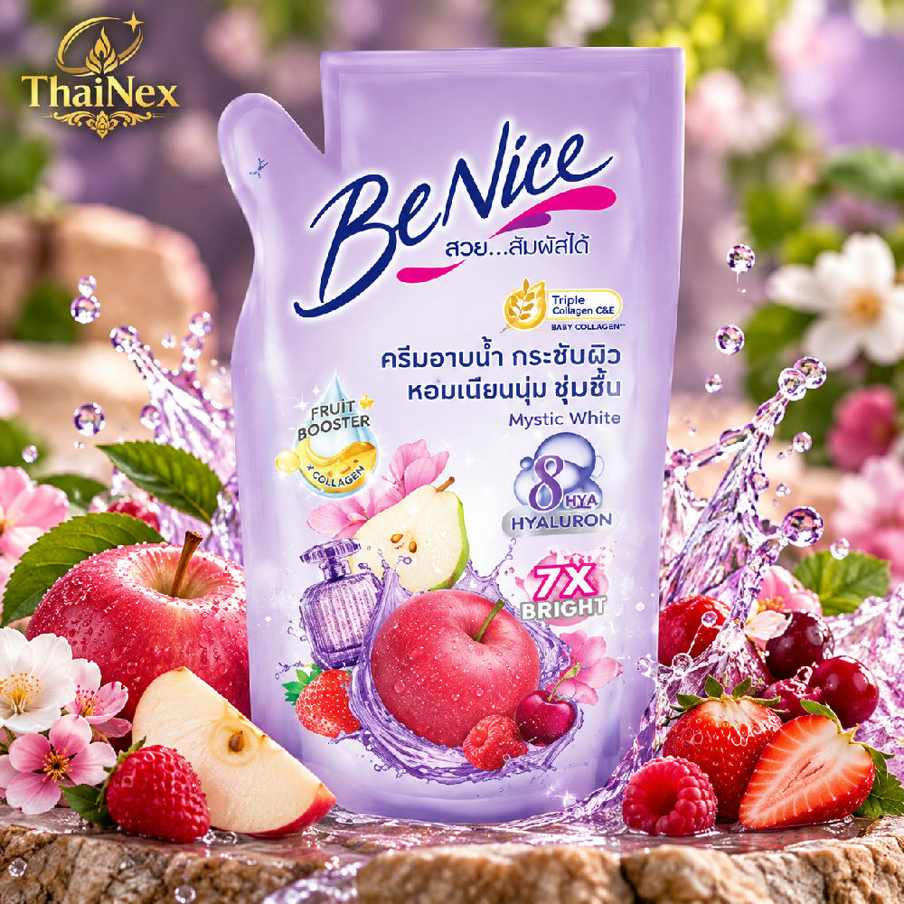 BeNice Shower Cream Mystic White Refill 400ml 