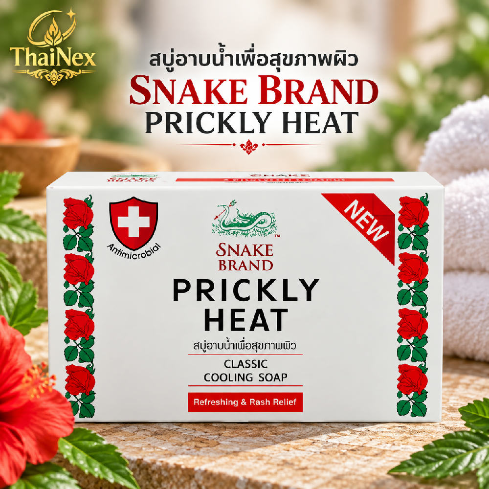Snake Brand Prickly Heat Classic Cooling Soap 100 g
