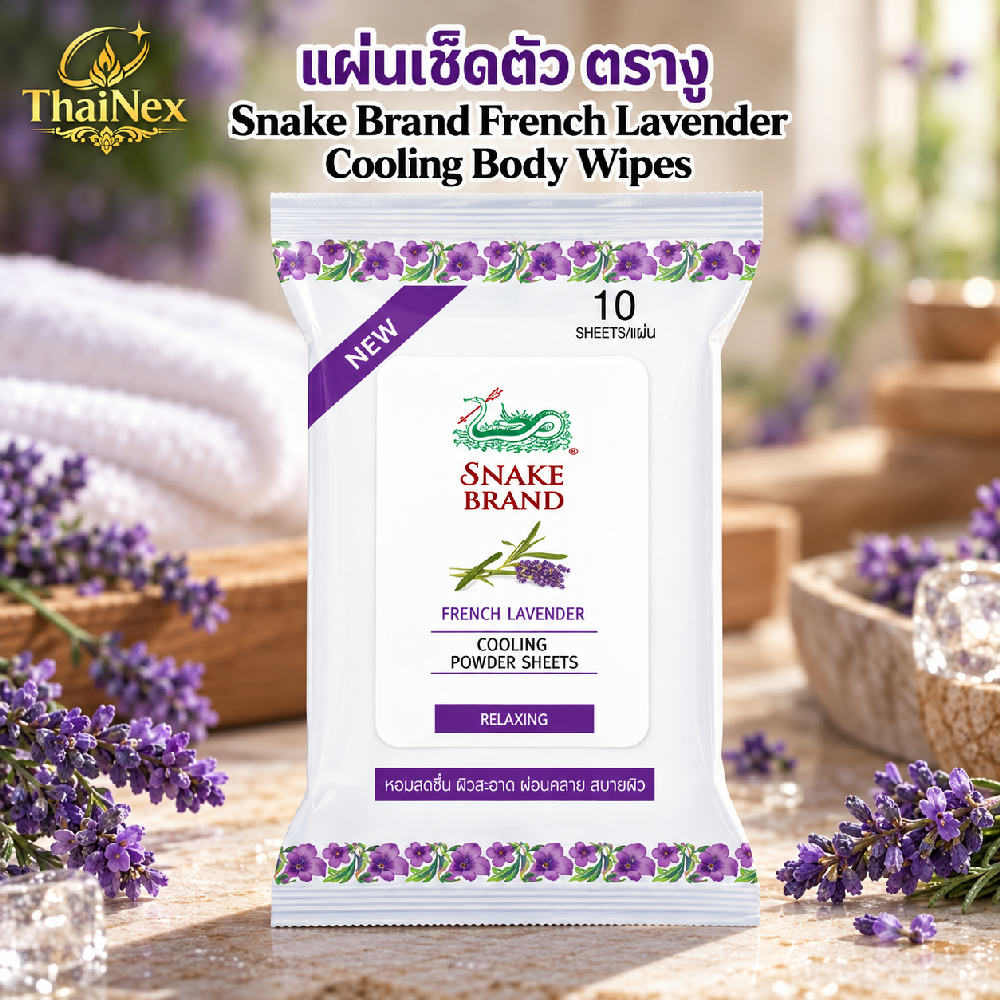 Snake Brand Cooling Powder Sheets Relaxing 10 Sheets