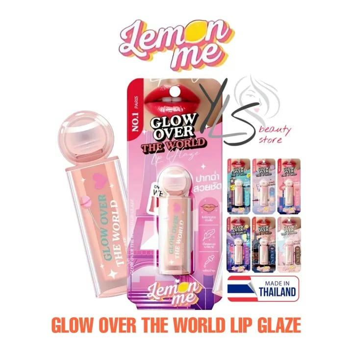 LEMON ME GLOW OVER THE WORLD LIP GLAZE - LIP TINT CREAM PEWARNA BIBIR ORIGINAL THAILAND