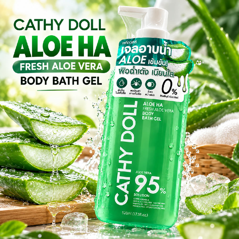 Cathy Doll Fresh Aloe Bath Gel 520ml