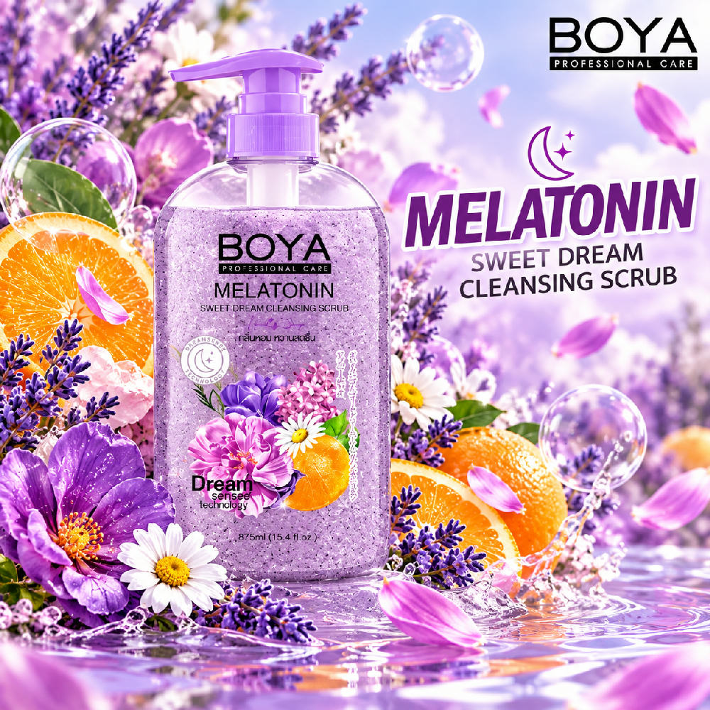 Boya Melatonin Sweet Dream Cleansing Scrub Lovely Sky 575ml.