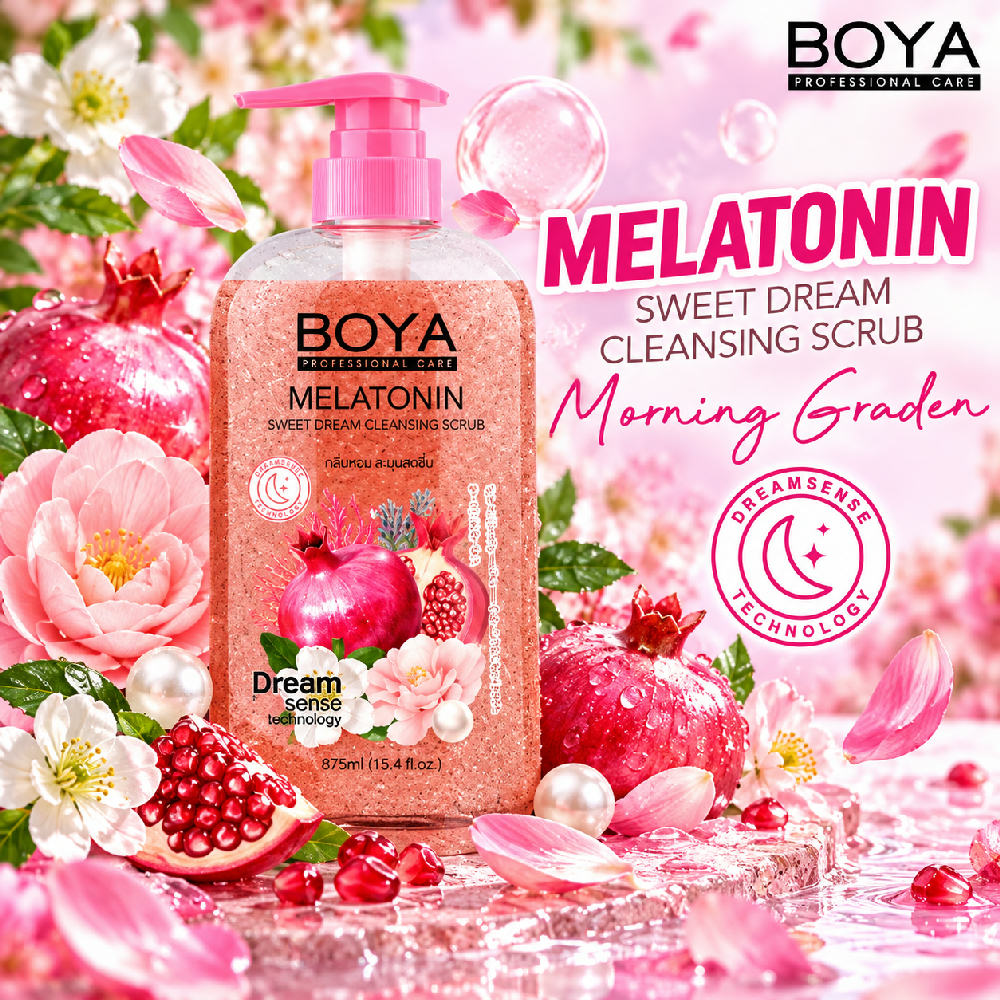 Boya Melatonin Sweet Dream Cleansing Scrub Morning Garden 575ml