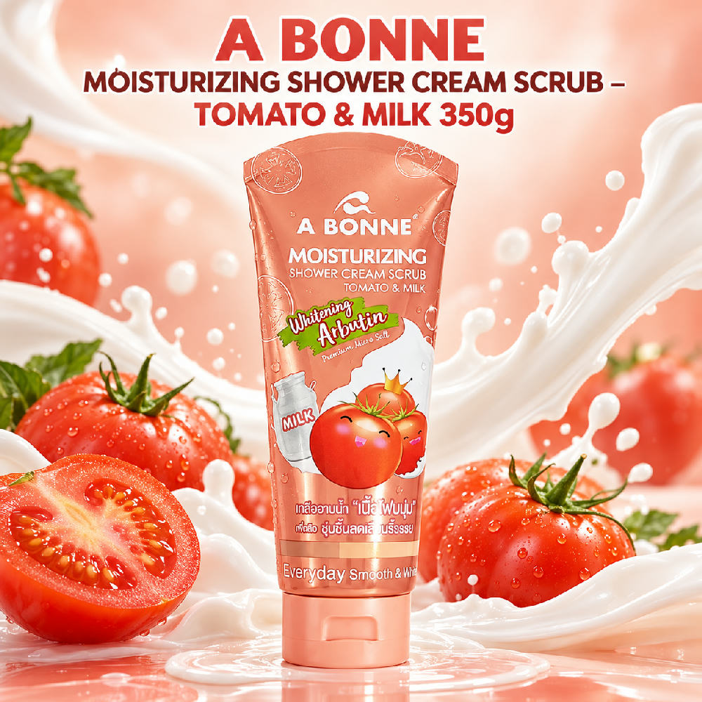 A BONNE Moisturizing Shower Cream Scrub Tomato and Milk 350 G.
