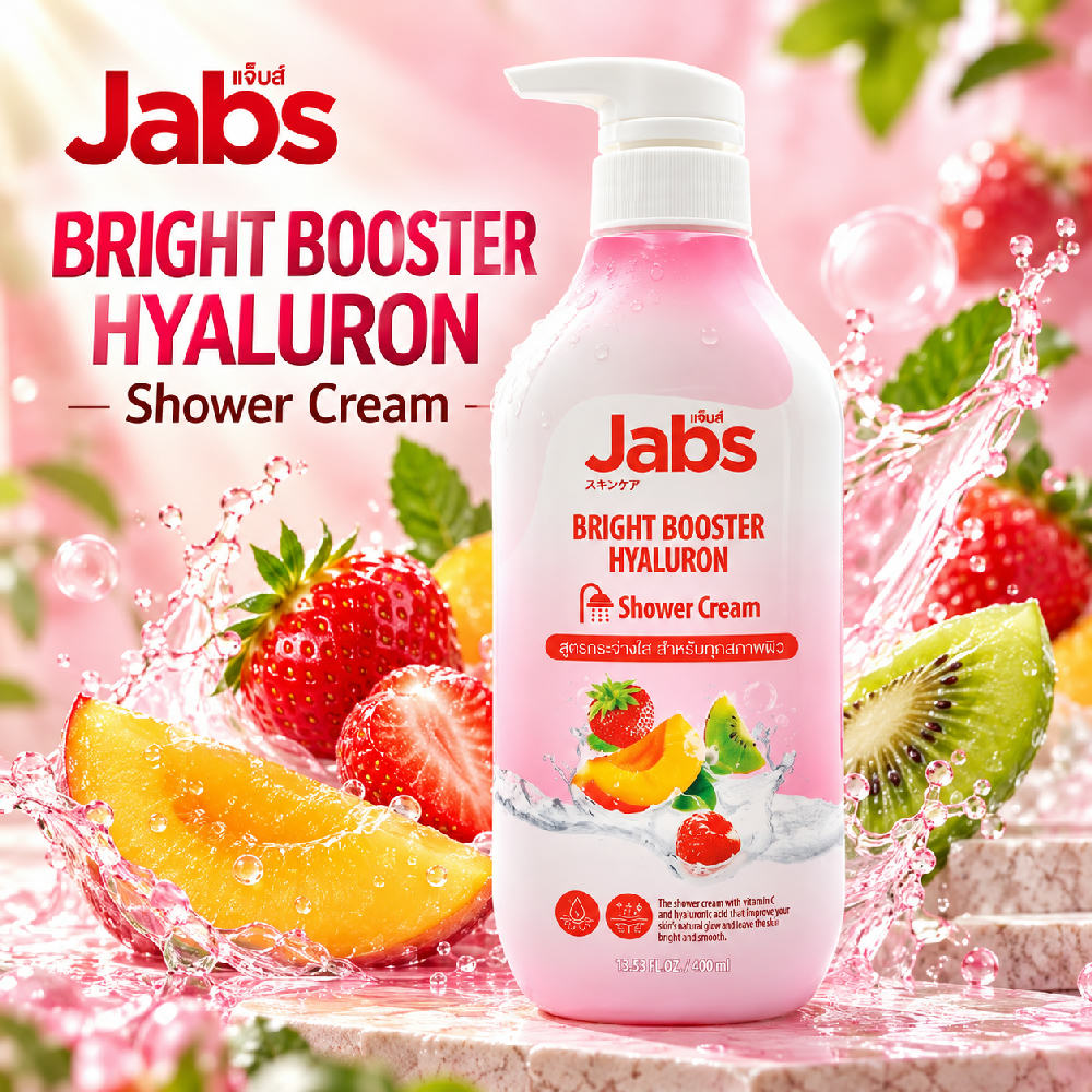 Jabs Shower Cream Bright Booster Hyaluron 400 Ml