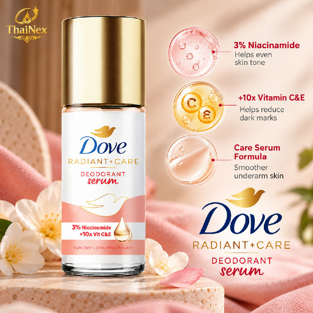 Dove Radiant + Care Deodorant Serum 3% Niacinamide + 10x Vitamin C & E 45ml