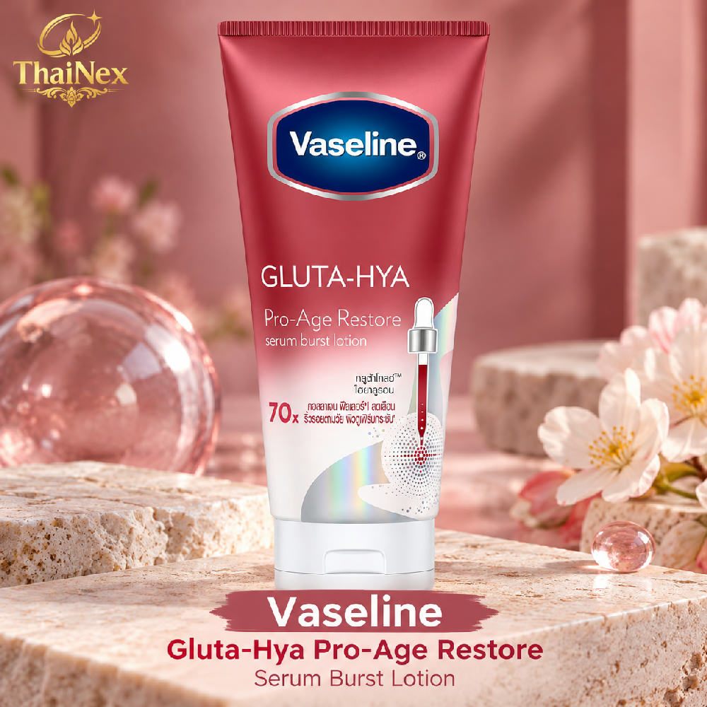 Vaseline Gluta-Hya Serum Burst Lotion Pro-Age Restore 300 Ml.