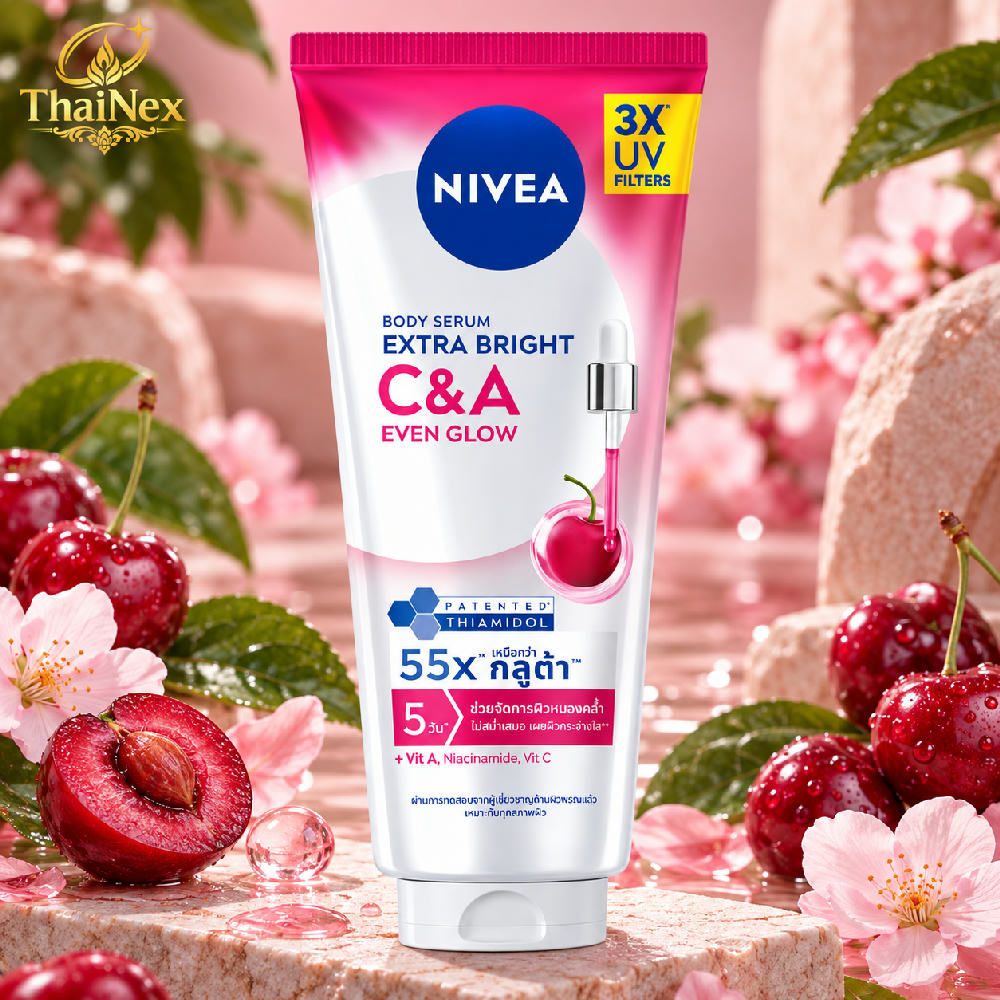 Nivea Body Serum Extra Bright C A Even Glow 300 Ml.
