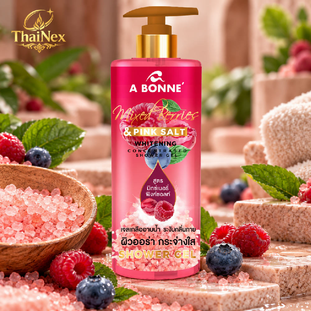 A Bonne Mixed Berry & Pinky Whitening Concentrated Shower Gel 450ml