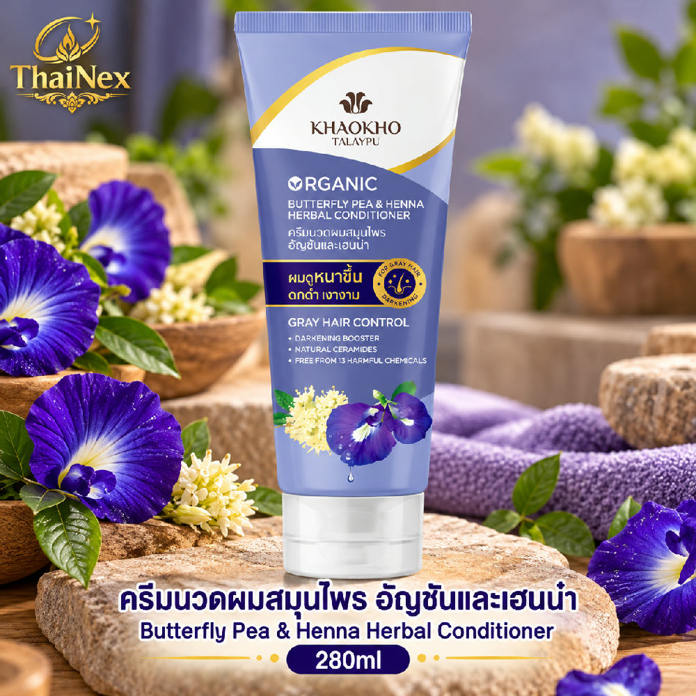 Khaokho Talaypu Conditioner Butterfly Pea And Henna Organic 280ml