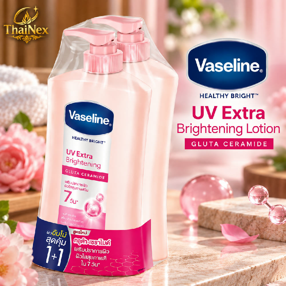 VASELINE Healthy Bright UV Extra Brightening Gluta-Ceramide Lotion 300ml (1+1)
