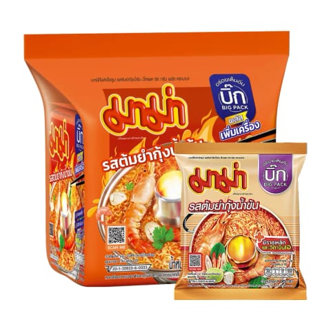 MAMA Big Pack Instant Noodles Creamy Tom Yum Kung Flavor 95g Pack 4