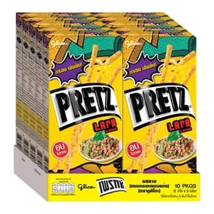GLICO Pretz Biscuit Stick Larb Flavor 22g Pack 10