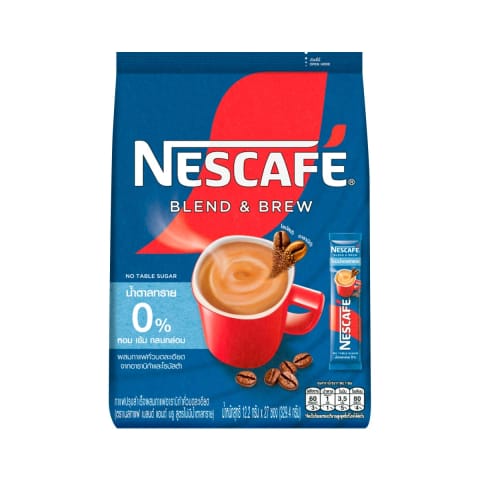 NESCAFE Blend & Brew No Sugar Instant Coffee 12.2g x 27 sticks