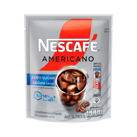 NESCAFE Instant Americano Zero Sugar Coffee Blended with Finely Ground Roasted Coffee 2g x 27 sticks