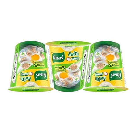 KNORR Cup Instant Jasmine Rice Porridge with Pork 32g x Pack 3