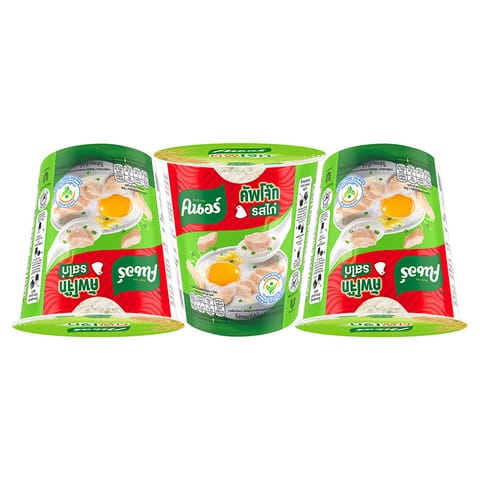 KNORR Cup Instant Jasmine Rice Porridge with Chicken 32g x Pack 3