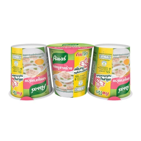 KNORR Cup Instant Porridge with Pork & Seaweed 32g x Pack 3