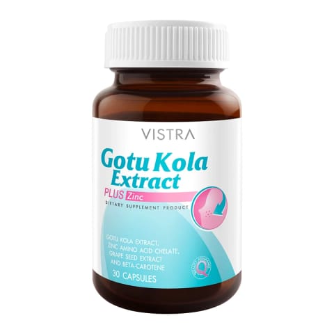 VISTRA Gotu Kola Extract Plus Zinc Dietary Supplement Product 30 capsules