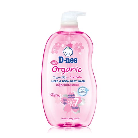 D-NEE Sakura Head & Body Baby Wash for Newborn 750ml