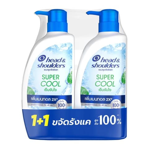 HEAD & SHOULDERS Anti-Dandruff Shampoo Super Cool 370ml Pack 1+1