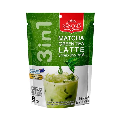 RANONG TEA 3in1 Matcha Green Tea Latte 8 sachets 160g
