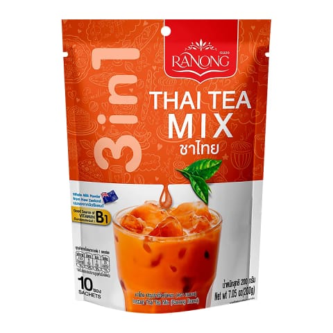 RANONG TEA 3in1 Thai Tea Mix 10 sachets 200g