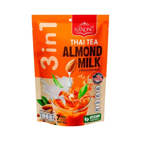 RANONG TEA 3in1 Thai Tea Almond Milk 7 sachets 140g