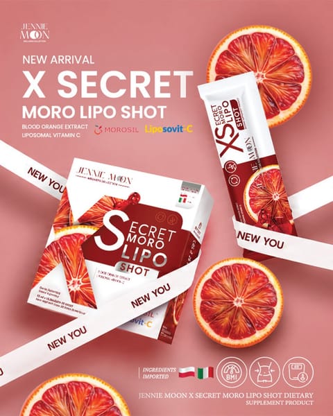 JENNIE MOON x SECRET MORO LIPO SHOT 14 SACHETS 28G