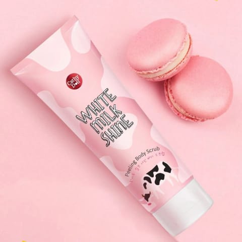 Cathy Doll White Milk Shine Peeling Body Scrub Brightening Radiant Skin 320ml