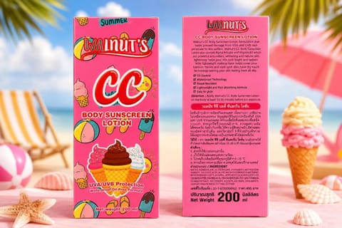 Walnut's CC Body Sunscreen Lotion SPF50 - Tone-Up Sun Protection