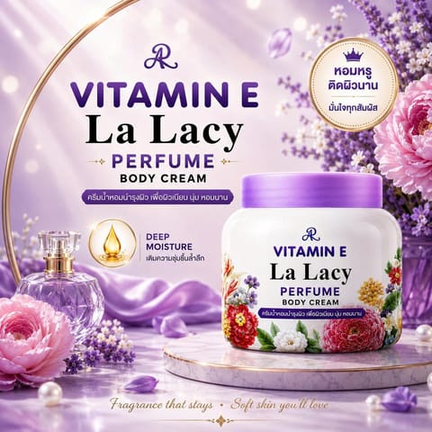 AR Vitamin E La Lacy Perfume Body Cream - 200g