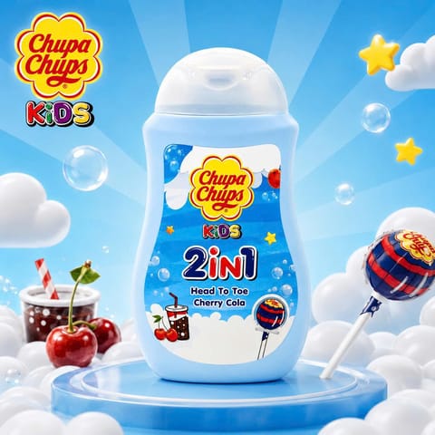Chupa Chups Kids 2in1 Head to Toe Cherry Cola 250ml
