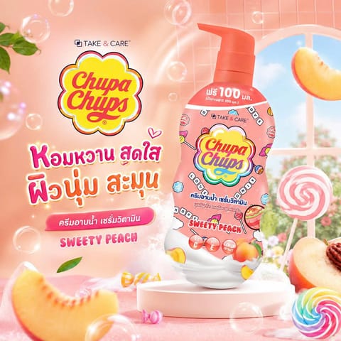 Chupa Chups Moisturizing Body Wash Sweety Peach 650ml