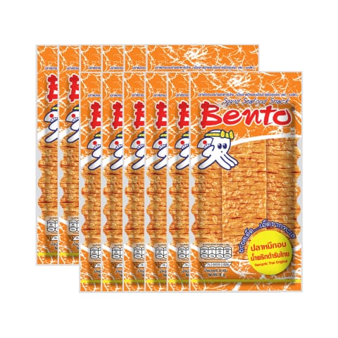 BENTO Squid Seafood Snack Thai Namprik Flavor 18g x 12 units