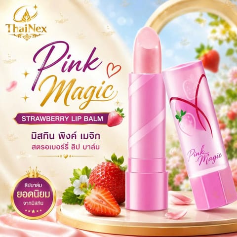 Mistine Pink Magic Lip Plus Strawberry 3.7g