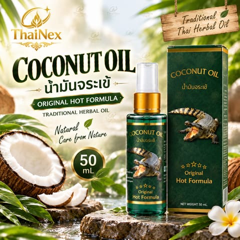 Cobra Oil Thai Traditional Herbal Hot Formula Massage Oil 50ml