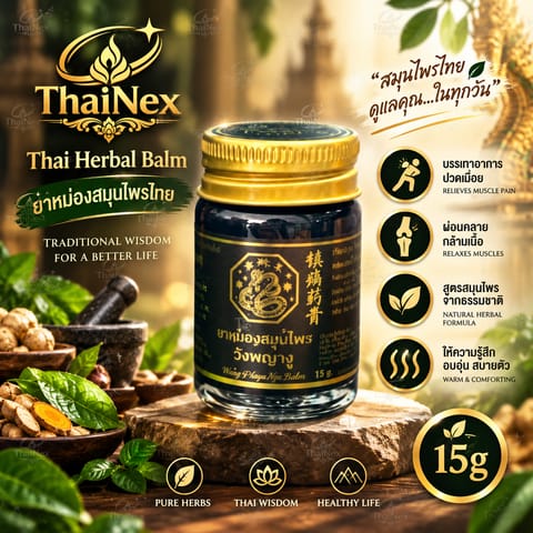 SEVEN Palace Snake Strong Balm Thai Herbal Massage Balm 15g