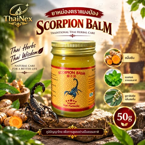 SEVEN Scorpion Strong Balm Thai Herbal Hot Formula Massage Balm 50g