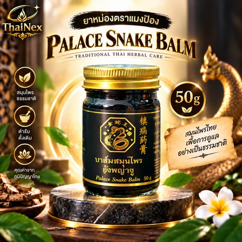 SEVEN Palace Snake Strong Balm Thai Herbal Hot Formula Massage Balm 50g