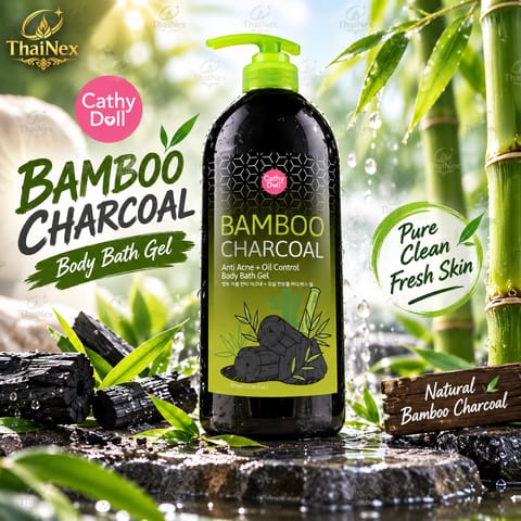 Bamboo Charcoal Anti Acne + Oil Control Body Bath Gel