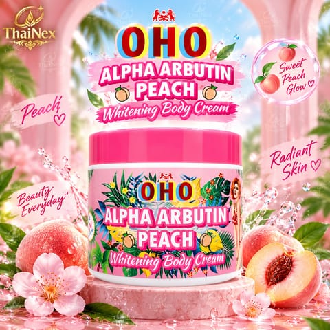 OHO Alpha Arbutin Peach Whitening Body Cream