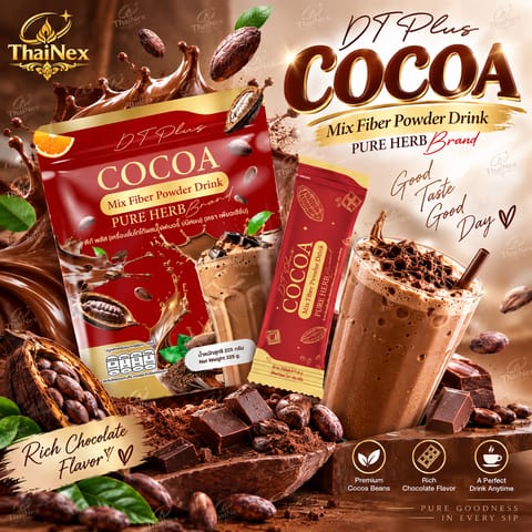 D.T Plus COCOA Mix  Fiber Pure Herb 