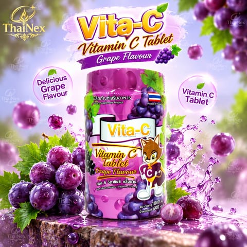 VITA-C Vitamin C Grape Flavor 1,000 tablets