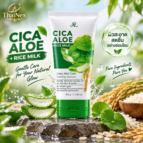 AT CICA Aloe + Rice Milk Daily Mild Care Foaming Cleanser